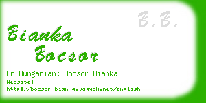 bianka bocsor business card